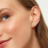 Initial Stud Earrings for Girls,14K Gold Plated Sterling Silver CZ