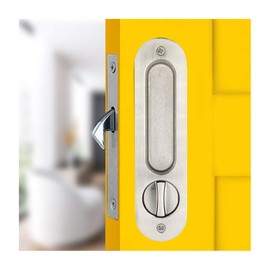 Sliding Pocket Door Lock Mortise Lock Handle Invisible Recessed Handle Latch Interior Furniture Wooden Door Lock/175mm-silver