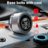 Motorcycle Rear Mudguard Seat Screw, Skull Design 1/4"-20 Thread Seat