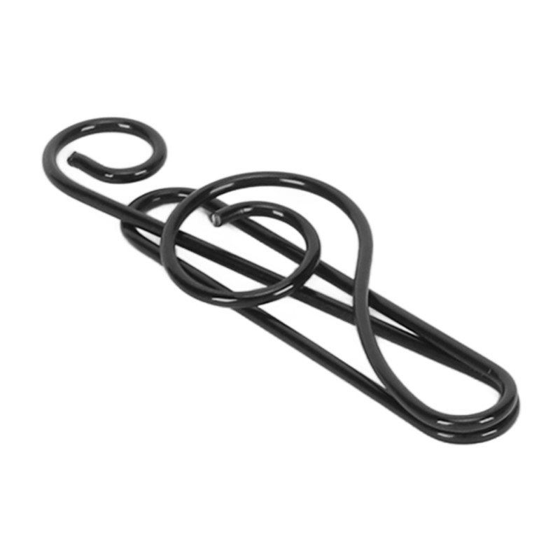 100 Pcs Note Paper Clip Black Creative Cute Music Wire
