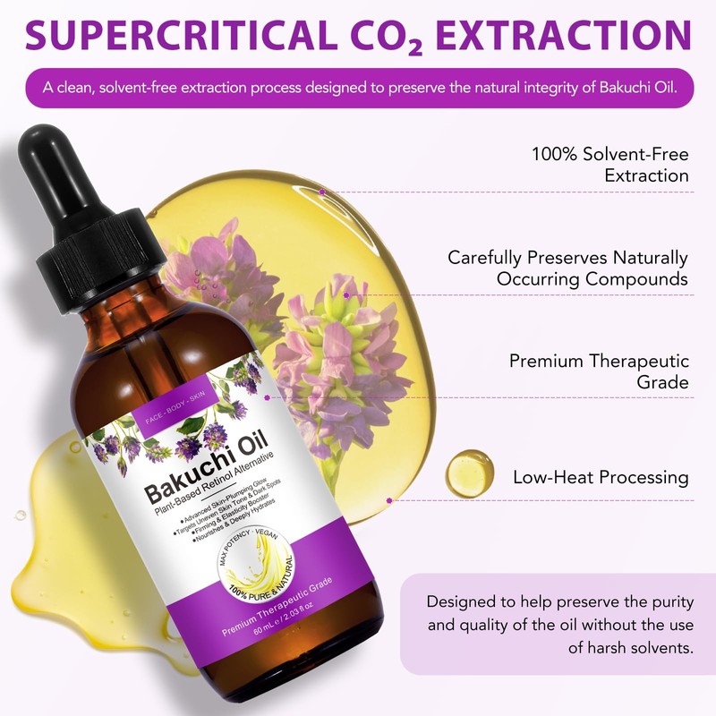 Bakuchiol Oil – Plant Based Retinol Alternative Serum 60ml