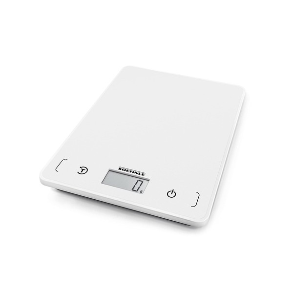 Soehnle Page Compact 200, digitale Küchenwaage, weiß, Gewicht bis zu