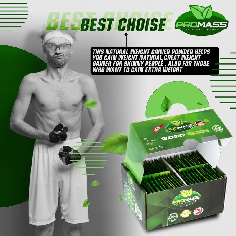 Promass Mass Gainer (Fast Result -Vegan Ingredients- Low Usage) for