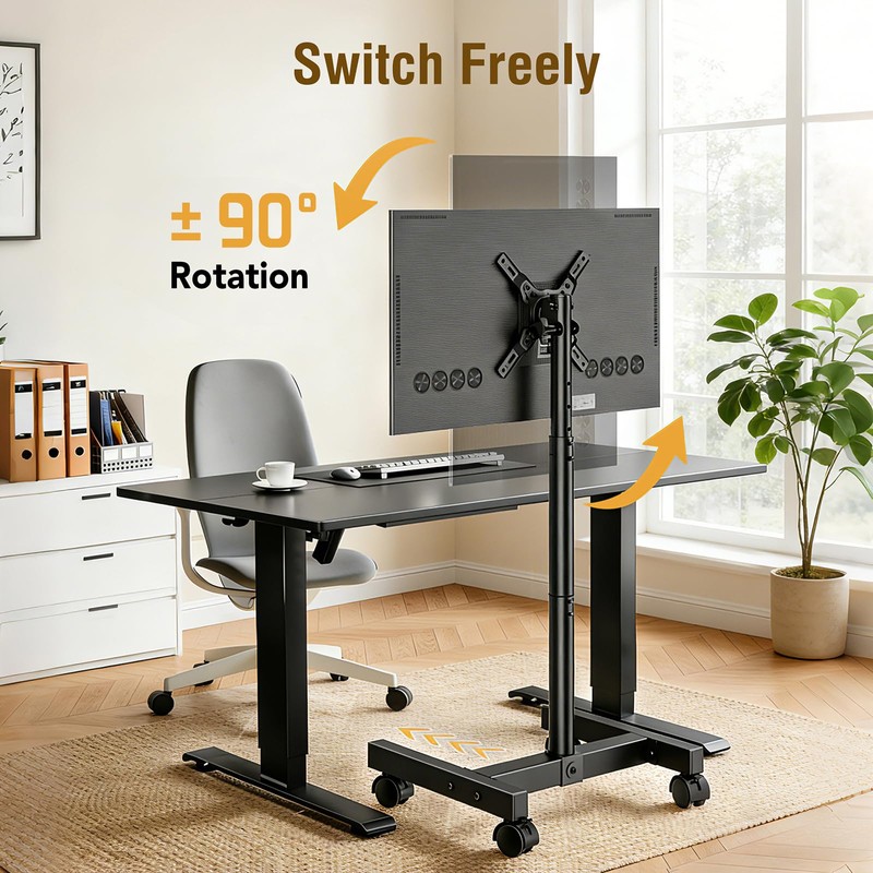 AX WABER Mobile TV Floor Stand for 19-50 inch LCD