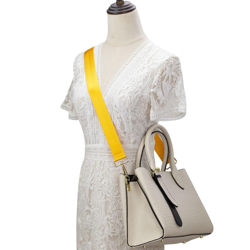 ALLZEDREAM Correa de Hombro Bolso Bandolera Ancho Reemplazable Ajustable, Amarillo