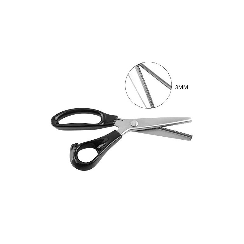 FTVOGUE Cizalla Dentada Tela de Acero Inoxidable Tijeras Decorativas de
