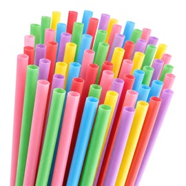 iJiGui 100 Pcs Sugarcane Straws, Reusable Straws(Colored)