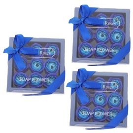 Beavorty 3 Boxes Floral Scented Soap Flowers Soap Flower Box Romantic Present for Valentine's Day