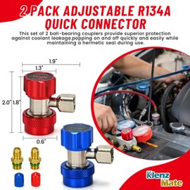 2026 New 29984 Plus II 48"（4FT）1/4" HVAC Hose with Quick Conversion Coupler Set, Refrigerant Hose with Standard 1/4“ Flare Fittings, 800 PSI Working Pressure for Common Refrigerants, Red/Yellow/Blue