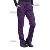 Scrubs for Women Workwear Revolution, Drawstring Cargo Pants WW105T, M