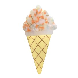 Novelty Ice Cream Hair Clip,Acetate Hair Claw,Big Hair Clips for Women,Yellow