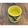 Ceramic Limoncello Cup, Handmade Yellow and Cream Lemon Shot Glass