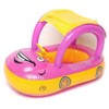 Baby Inflatable Pool Float with Canopy Thick PVC Car Shaped