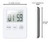 Attom Tech Ultra Slim Kitchen Timer, Thin Small Digital Mini