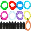 JYtrend 9 Pack 9ft Neon Light El Wire w/Battery Pack