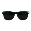 Super Dark Lens Pot Leaf Print Hipster Horn Rim Sunglasses