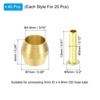 PATIKIL Brass Compression Sleeves Ferrules for 3/16 Inch OD Hose