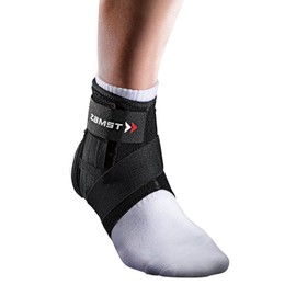 ZAMST Ankle Supporter, A1-Short, For General Sports, Basketball, Volleyball, Tennis, Foot Joints, Fixed, LL Size, For Left Foot, Black 370714