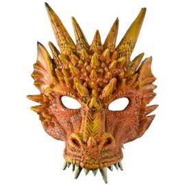 NOVELTY GIANT WWW.NOVELTYGIANT.COM Dragon Mask Foam Rubber Cosplay Costume Accessory (Orange)