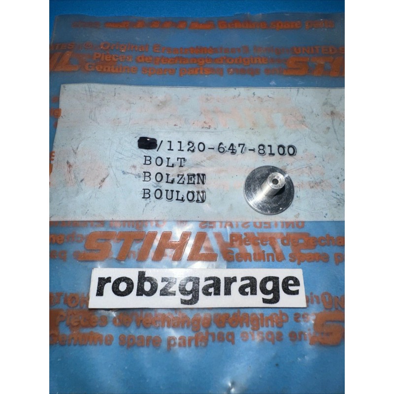 STIHL NEW OEM STIHL OIL PUMP THRUST BOLT 1120-647-8100 009