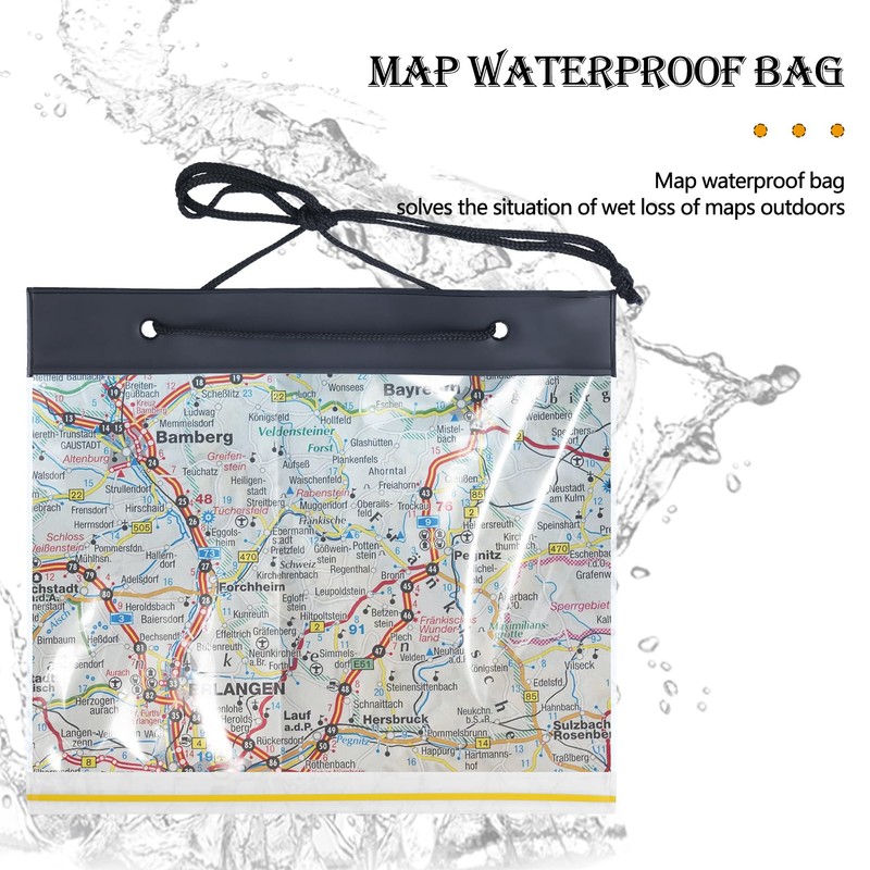 Map Case Waterproof, Map Holder, Transparent Map Cover Waterproof for