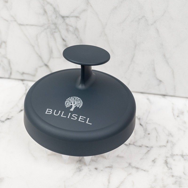 99.9% antibacterial Buricell scalp massage shampoo brush, navy + shampoo