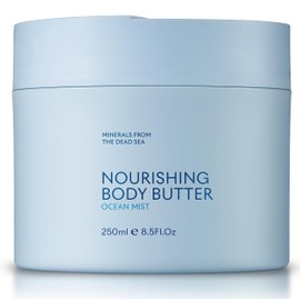SEACRET Minerals Body Butter Ocean Mist, Dead Sea Skin Care Treatment with Shea & Cocoa Butters, Olive Oil, and Vitamin C & E for Moisturizing, Hydrating, Softening All Skin Types, 8.5 Oz / 241 ml