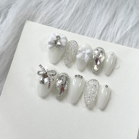 Pixie Full Stone Handmade Nail Tips - Clear ver / 픽시 풀스톤 수제네일팁 - 클리어ver