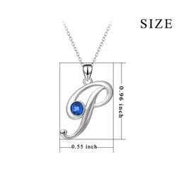 WINNICACA Christmas Gifts for Women Initial Necklaces 925 Sterling Silver Letter Pendant Necklaces with Birthstone Letter A-Z Initial Jewelry Gifts for Women Her Daughter Lover Birthday Gifts