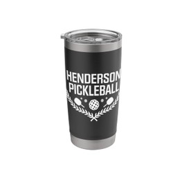 Henderson Nevada Pickleball - Paddle & Ball Laurel Design Stainless Steel Insulated Tumbler