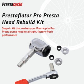 Prestaflator Pro Presta Head Rebuild Kit – Seal Replacement Kit with O-Ring and Steel Top Cover, Quick 6mm Hex Install, Restores Factory-Fresh Fit for Prestacycle Pro Pump Heads