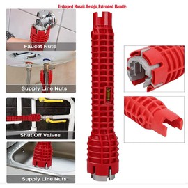 Vellichor Europe 8-in-1 Faucet Wrench Tool - Sink Installer | Anti-Slip | Plumbing Pipe Spanner | Premium Material | Durable | Easy to Use | Wide Applications | Complete Kit