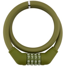 GORIN (ゴリン) Combination Lock Wire Lock G228W 4-Digit My Set φ12×600mm Khaki (KH)