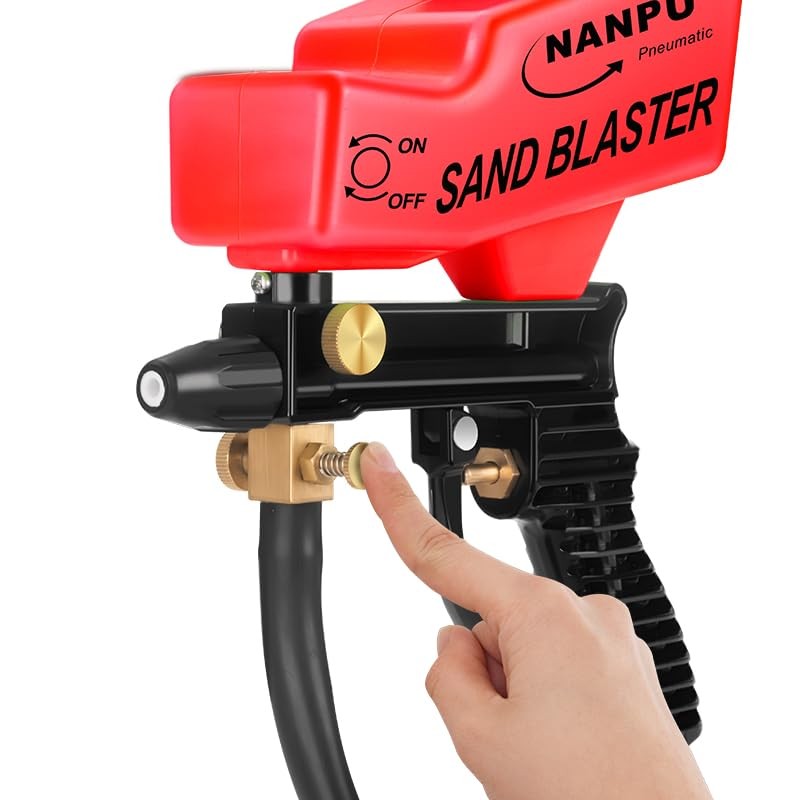 NANPU Light-Duty Air Sandblaster Gun Kit with Siphon & Gravity