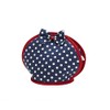 THE BRITISH TEXTILES CO Betty - Bow Tea Cosy 25x22cm Navy/White Spot 100% Cotton