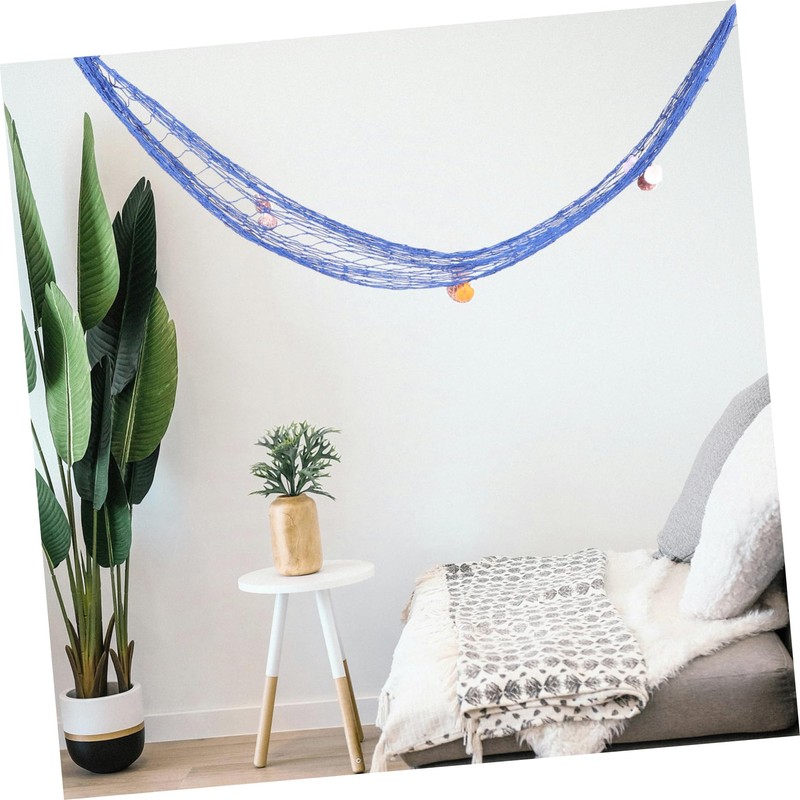 ORFOFE Fish Net Wall Decor Decorative Fishing Net Nautical Wall