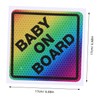 FELTECHELECTR Car Reflective Safety Decal Adorable Board Sign for Vehicles