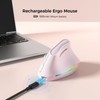 KYSONA 57° Ergonomic Wireless Rechargeable Mouse, Vertical Quiet Ergo Mouse,