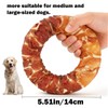 CYGJWL Dog Donut Treats,Chicken Duck Wrapped Rawhide Donuts(Plus Size),No Artificial