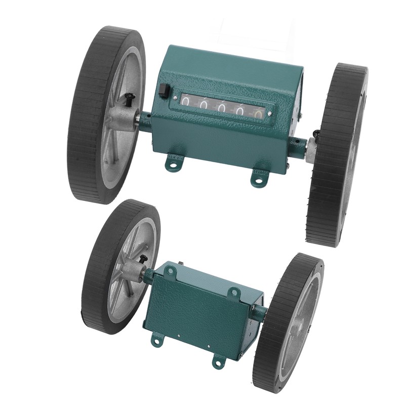 Green Digital Rolling Meter Counter 5 Digit Simple Mechanism Clear