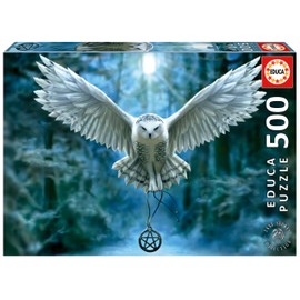 Educa 17959, Magic, 500 Piece Puzzle for Adults and Children from 10 Years, Snow Owl, Fantasy, Multicoloured