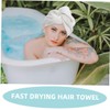 Ipetboom 2pcs Super Absorbent Hair Drying Cap Soft Towel Turban