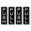 Door Sign Set, Push Pull Vinyl Stickers, 1.75 x 5