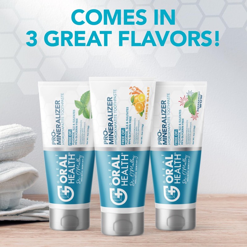 Nano hydroxyapatite Toothpaste Fluoride Free; Dentist Formulated Pro Remineralizing Toothpaste