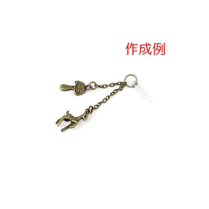 Set of 3 earphone jacks with dual rings, silver