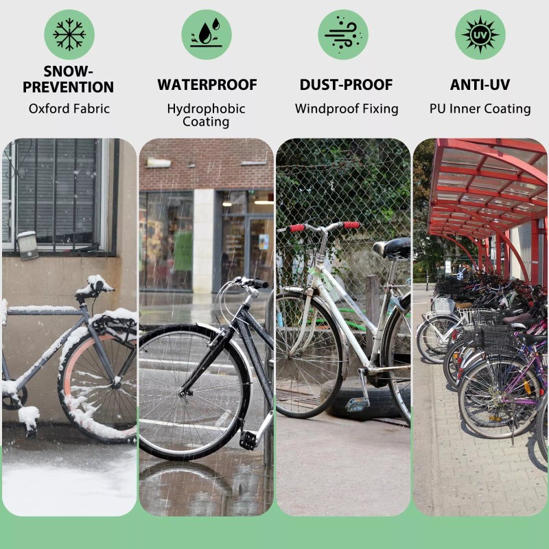 Topcrown Bike Cover Waterproof Outdoor Storage for 1/2/3 Bikes, Bicycle