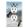 Graphics Wallplates - Reindeer Animals Snow - Duplex Outlet Wall