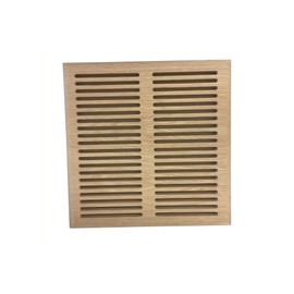10 Inch x 10 Inch Red Oak Hardwood Vent Floor Register Surface Mount, Slotted Style, Slotted Style, Unfinished