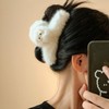 Playful Big Eye Plush Claw Hair Clip for Women - Large Free Size/2 Khaki 20ea