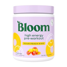 Bloom Nutrition- Polvo Pre Entrenamiento de Alta Energía, Amino Energía con Beta Alanina, Ginseng y L Tirosina, Caff Natural                          